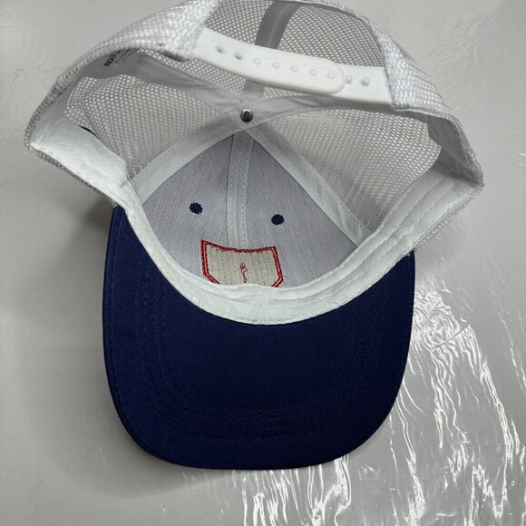 MLB Network Tampa Bay Rays Hat Cap Blue‎ White Mesh Snapback Game Promo Mens - Picture 6 of 7